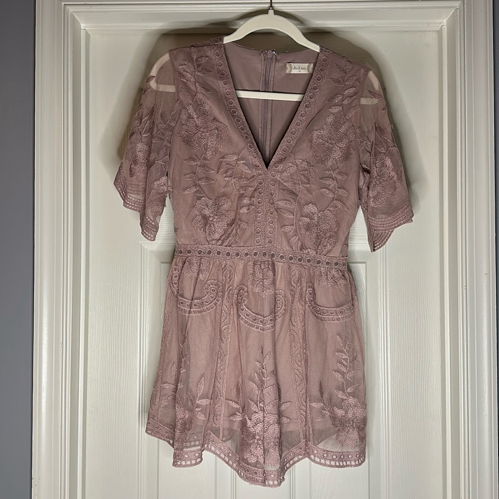 Purple Lace Romper